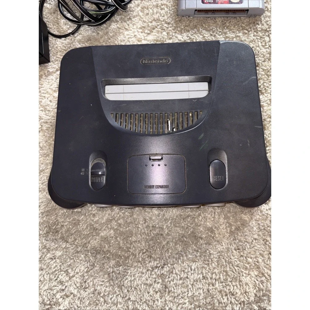 Nintendo 64 Home Console Tested / OEM‎ power Cord And WWF Attitude